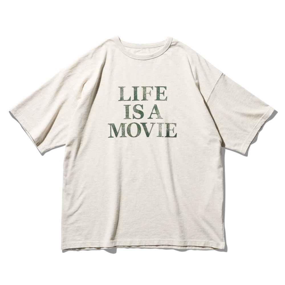 Movie Life S/S Tee O-Melange Grey