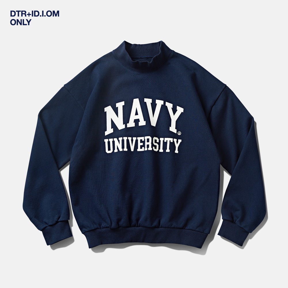 DTR1959 90s N.U. Mock Neck Shirts Navy